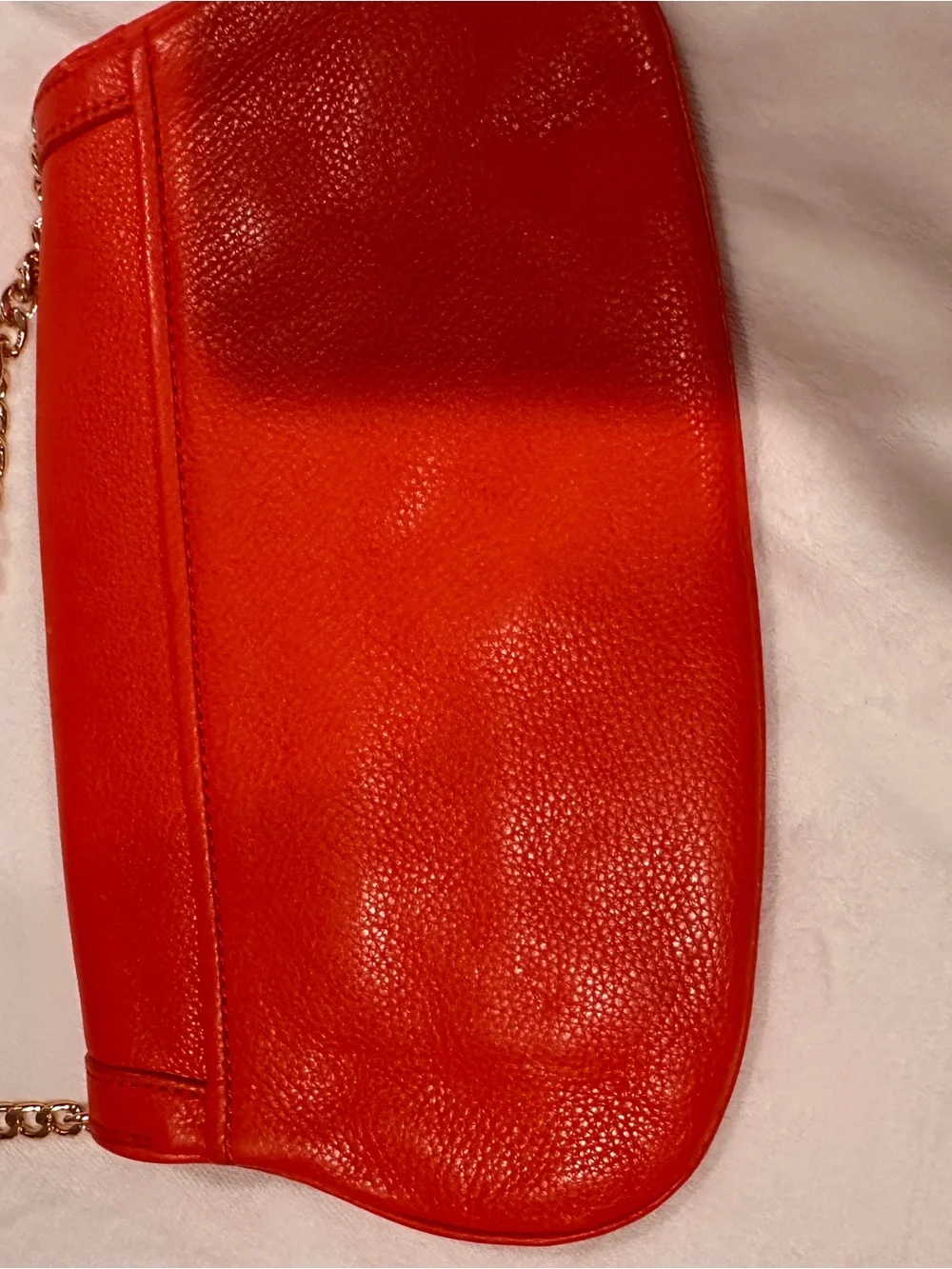 Rara Tory Burch Bright Orange Leather Flap Crossbody or clutch
